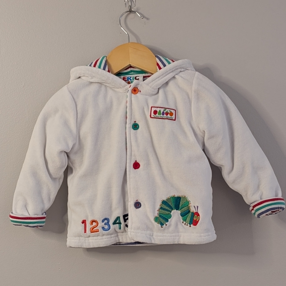 2/$30 💜 Eric Carle Very Hungry Caterpillar Hooded Jacket | 12–18M Fleece